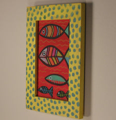 Rainbow Fish in Polka Dot Frame