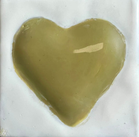 Loved, Soft Green Neutral Heart