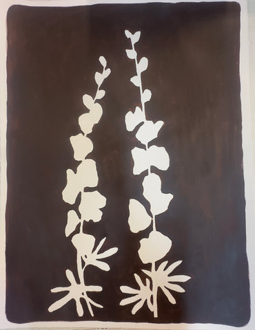 Umber Hollyhocks