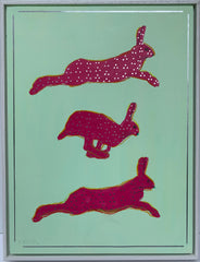 Pink Leaping Hare I