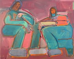 Two Women in a Pink Room