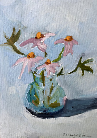 Four Pink Flowers