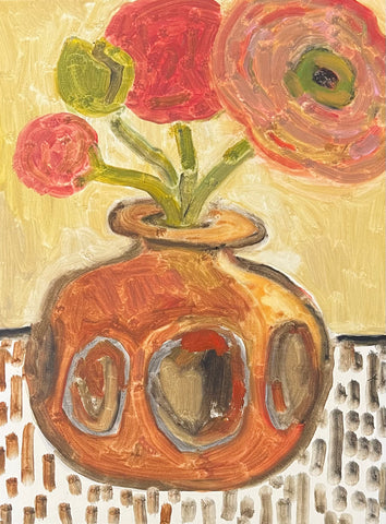 German Vase With Ranunculus