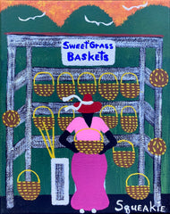 Basket Lady (Blue Sign)