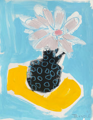 Blue Vase with Polka Dots