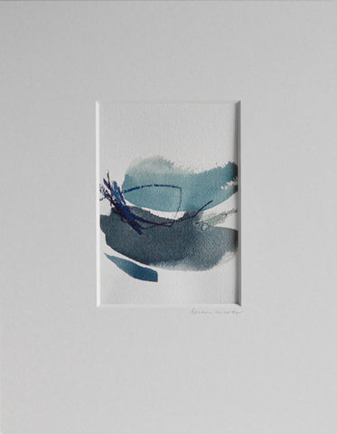 Blue Abstract on Paper #1