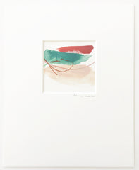 Color Study in Green Peach and Red