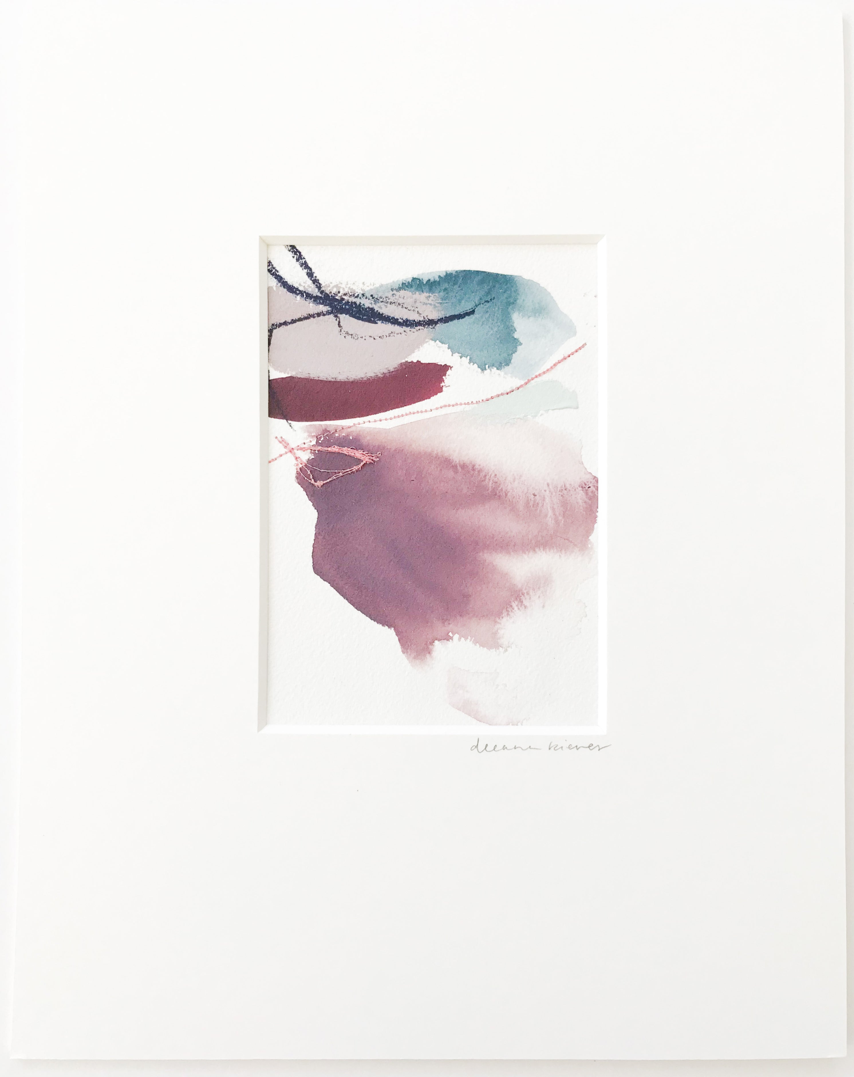 Color Study in Mauve and Antique Turquoise