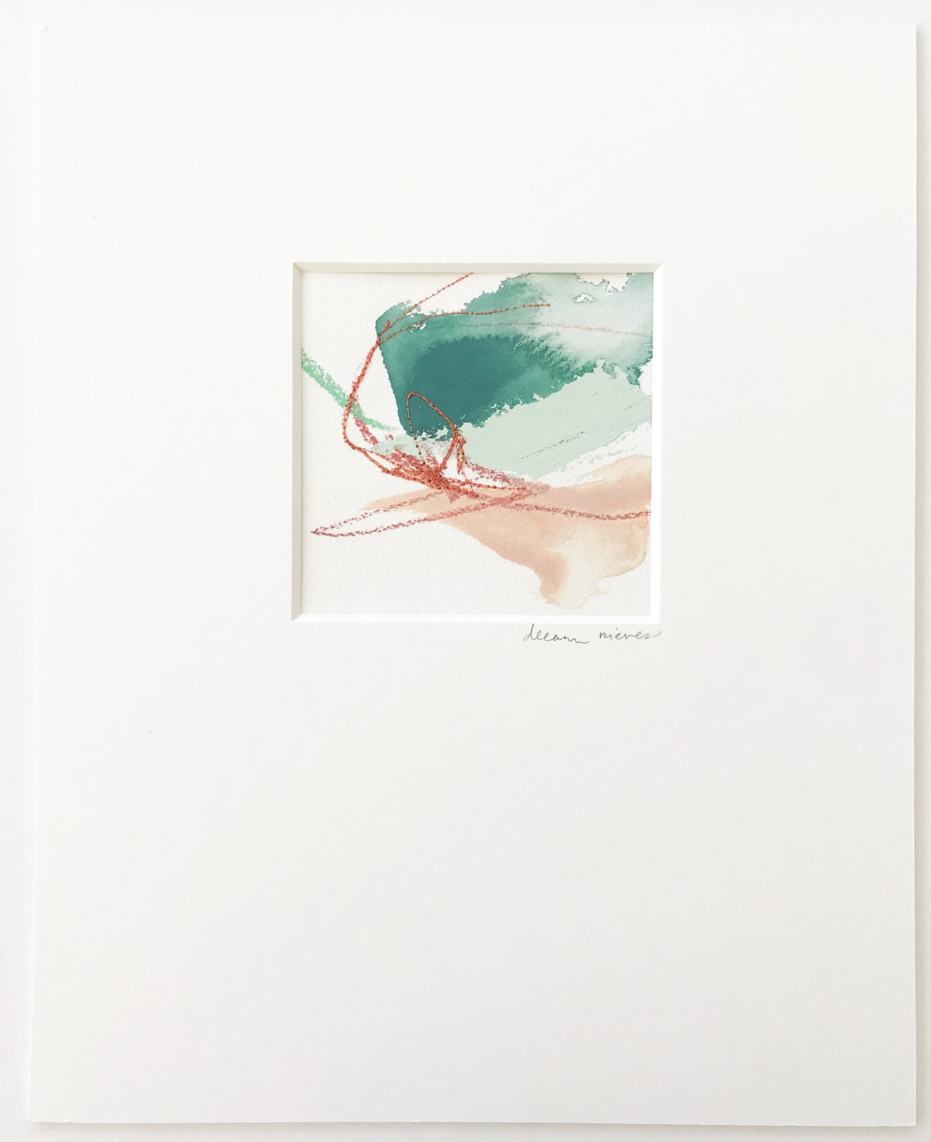 Color Study in Peach and Green