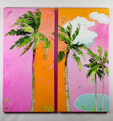 South Beach Breezy Diptych